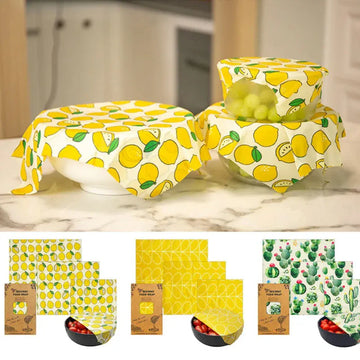 Beeswax Food Wrap Set – Reusable Organic Cotton Food Covers — Rootborn Rituals