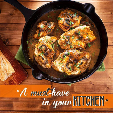 3-Piece Pre-Seasoned Cast Iron Skillet Set (6”/8”/10”) – Non-Stick, Oven-Safe, Heat-Resistant Frying Pans — Rootborn Rituals