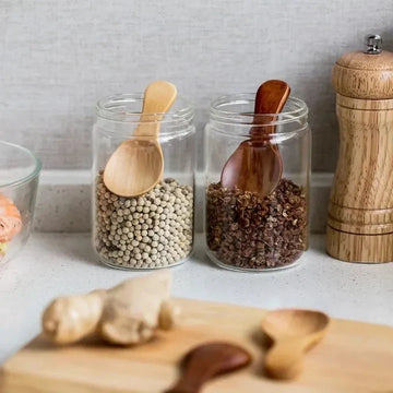 Pure Bamboo Mini Scoop Spoon — Natural Wood for Tea, Honey & Coffee — Rootborn Rituals