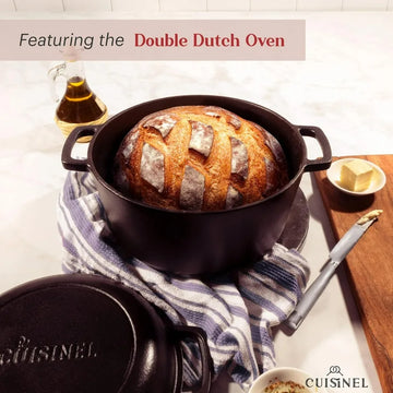 18-Piece Pre-Seasoned Cast Iron Cookware Set – 10” & 12” Skillets with Lids, 5-Qt Dutch Oven, 10.5” Square Grill Pan with Lid, Pizza Pan — Rootborn Rituals