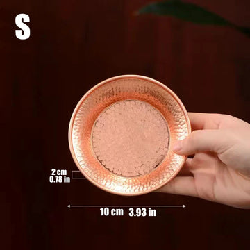 Pure Copper Serving Plate – Artisanal Elegance for Mindful Dining — Rootborn Rituals