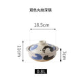 Dual-color glazed earthenware clay casserole pot, 0.8L capacity, 18.5cm width, ideal for slow-cooking soups and stews.