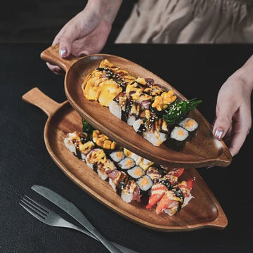 Palm Leaf-Shaped Dessert Tray – Natural Handcrafted