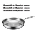 Pure titanium heritage fry pan with hammered non-stick surface, available in 26cm, 28cm, and 30cm sizes for 2-6 people.