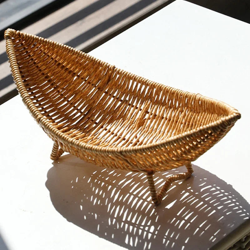 Rattan Decorative Bread Basket – Hand-Woven