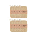 Natural loofah dish scrubbers with rope loops, packaged in sets of 10, eco-friendly kitchen cleaning tools.