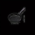 Compact cast iron skillet with speckled black finish, showing dimensions: 13cm/5.12in diameter, 11.5cm/4.53in width, 3cm/1.18