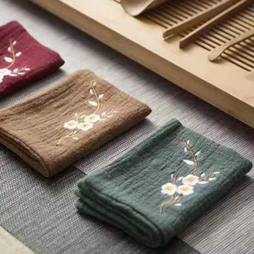 Organic Cotton Cleaning Cloth – Embroidered Absorbent Towel