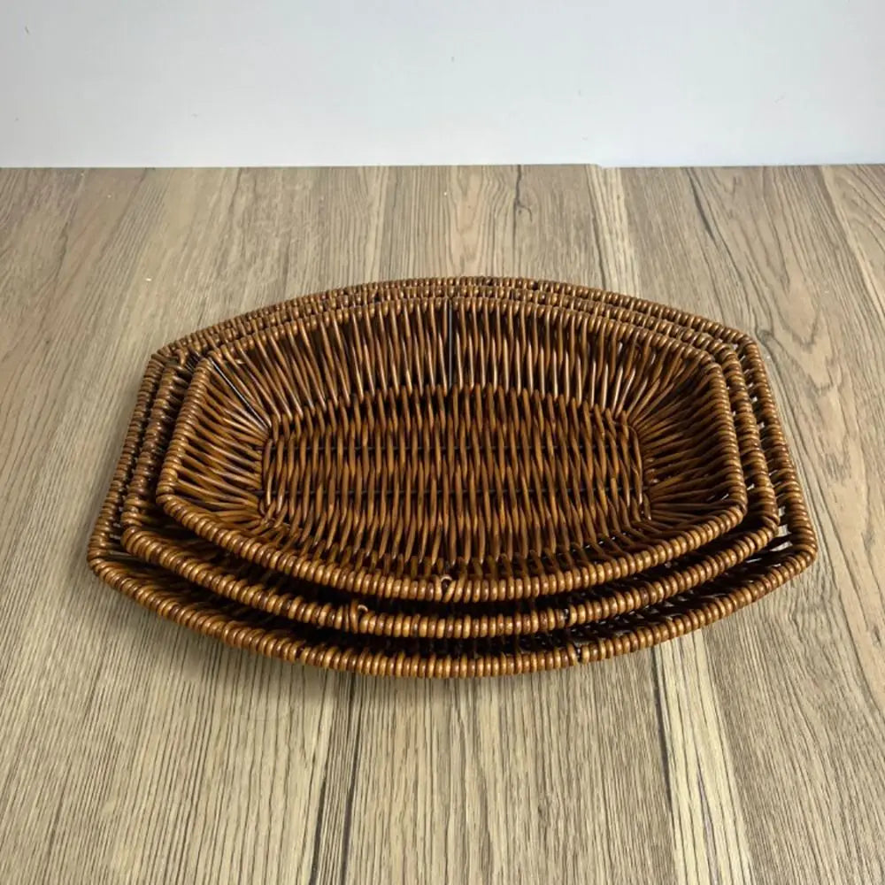 Rattan Decorative Bread Basket – Hand-Woven