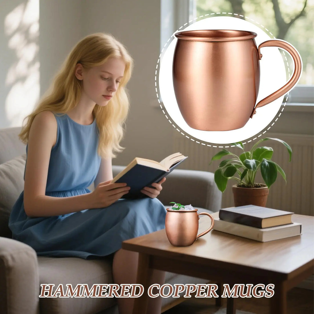 PureCopper Moscow Mule Mug — 530ml Handcrafted Copper Drinkware