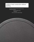 Cast iron egg skillet with textured surface showing uniform heat conduction technology and thickened pan bottom for fast, eve